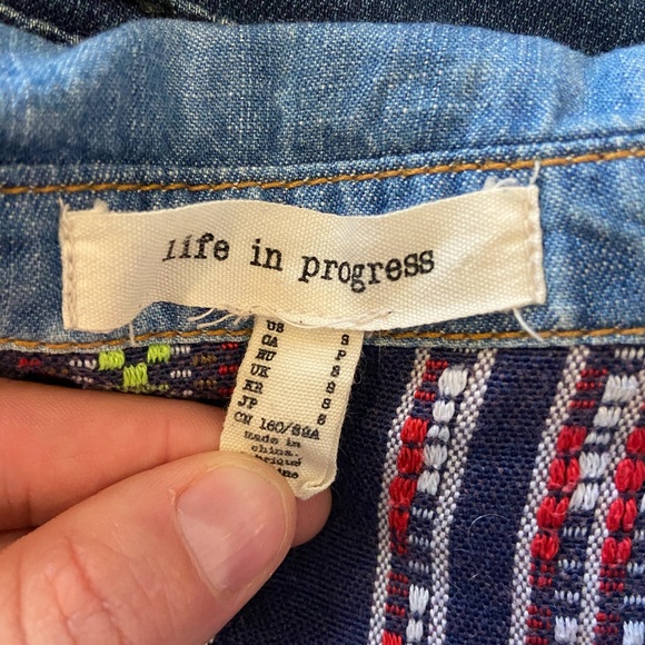 Fun Textile Bleached Button Up Shirt Small - Picture 4 of 4